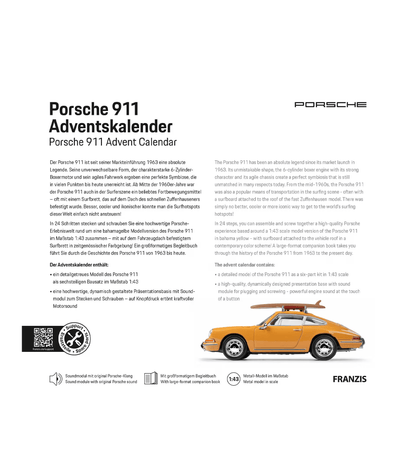 Porsche 911 with Surfboard Advent Calendar (SPECIAL EDITION)